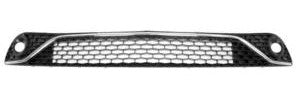 Grille de calandre centrale pour LANCIA YPSILON II ph. 2 depuis 2015, avec trous AB, noire/chromé, Neuve