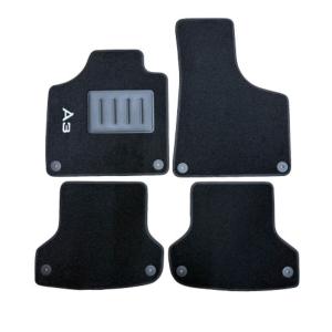 Kit 4 Tapis de sol Auto pour AUDI A3 SPORTBACK (8P) 2003-2012, sigle A3 Sportback, avec CLIPS, Neuf