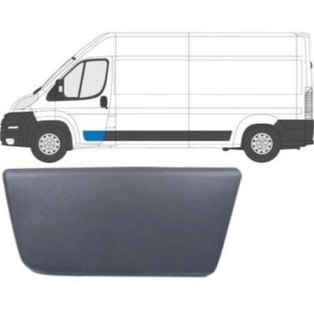 Moulure baguette latérale sur porte avant gauche pour FIAT DUCATO III phase 1, 2006-2014, 41cm, Noire, Neuve