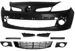 Pare chocs avant RENAULT CLIO III phase 1, 2005-2009, (185 - kit 7 pièces) Neuf à peindre