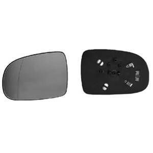 Miroir Glace rétroviseur gauche pour OPEL CORSA C ph.1, 2000-2003, dégivrant, asphérique, à clipser