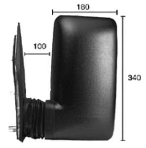 Rétroviseur extérieur gauche manuel pour IVECO DAILY CITY 2000-2006, bras court, noir, Neuf