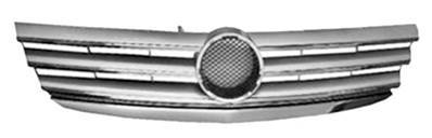 Grille radiateur pour MERCEDES (W169) CLASSE A, 2004-2008, mod. ELEGANCE, argentée, profil chromé, Neuve