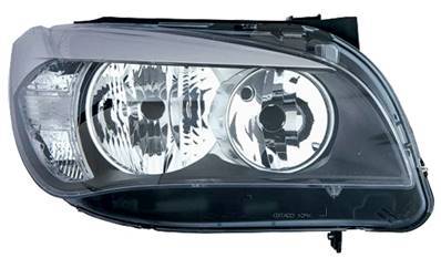 Phare Optique avant droit pour BMW X1 E84 ph. 2 2012-2015, H7+H7, Corps noir, Neuf