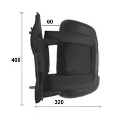 Rétroviseur gauche électrique pour FIAT DUCATO Camping-car III, 2006-2014 bras court, dégivrant, feu clignotant orange (16W), Neuf