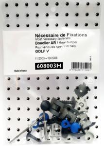 Kit de fixation assemblage Pare-chocs arrière pour VOLKSWAGEN GOLF V  2003 à 2008 (Tous modèles), Neuf
