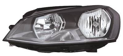 Phare Optique avant gauche pour VOLKSWAGEN GOLF VII ph. 1 2012-2016, H7+H15, feu diurne